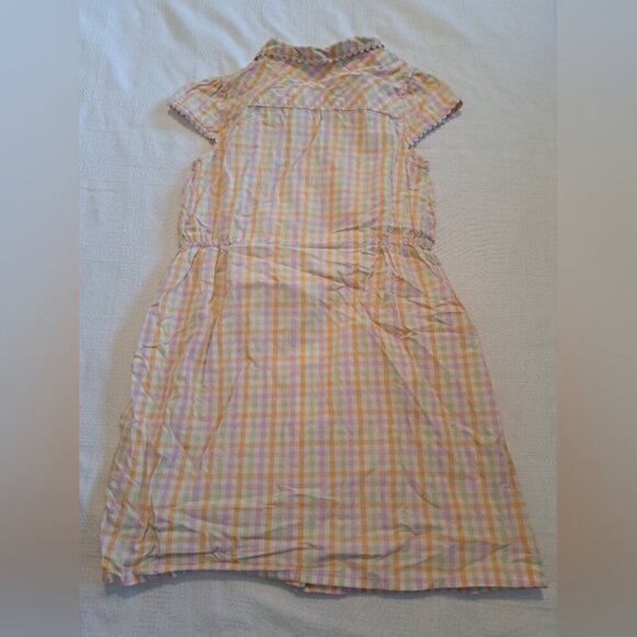 Sunflower Fields girls size 9 plaid dress, rick rack trim, VGUC - Picture 3 of 3